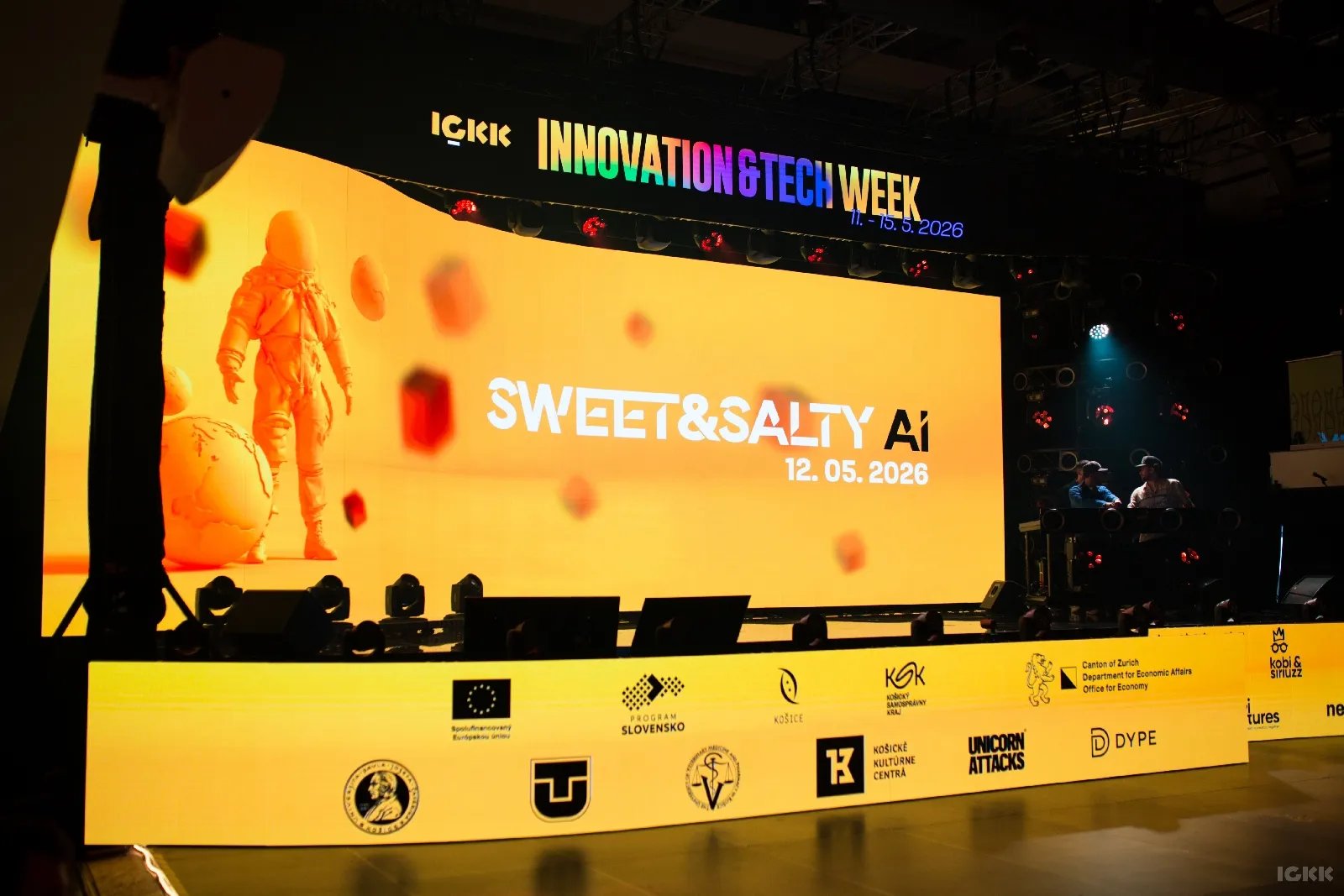 Pódium finále Sweet & Salty AI na Innovation & Tech Week