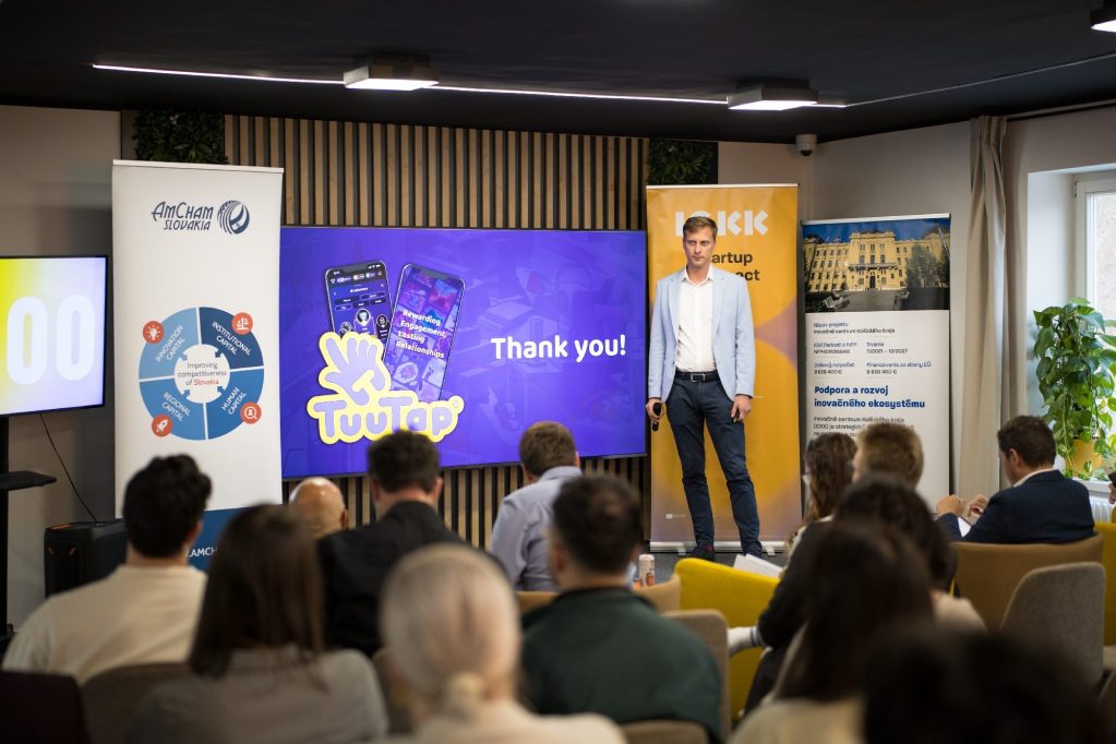 Prezentácia startupu TuuTap na finále Startup Connect